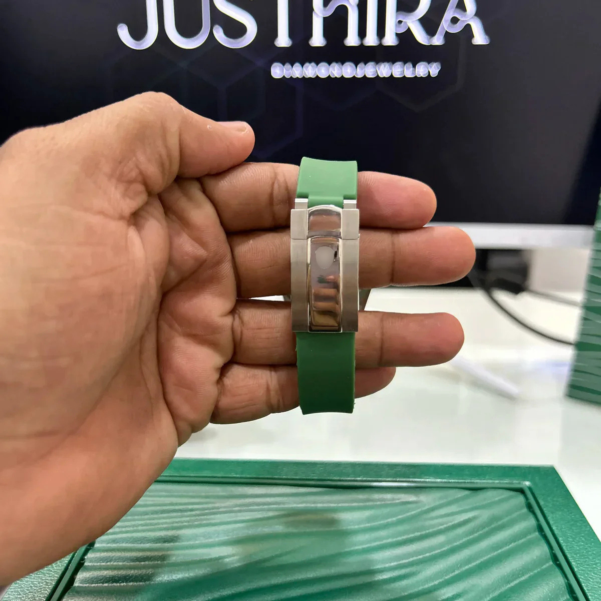 Moissanite Strap Watch - Watch alternate view
