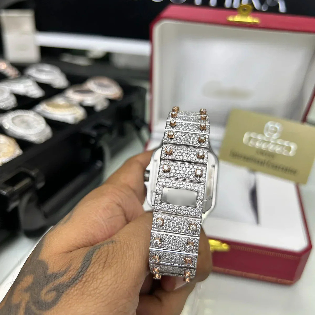 Moissanite Skeleton Watch - Watch alternate view