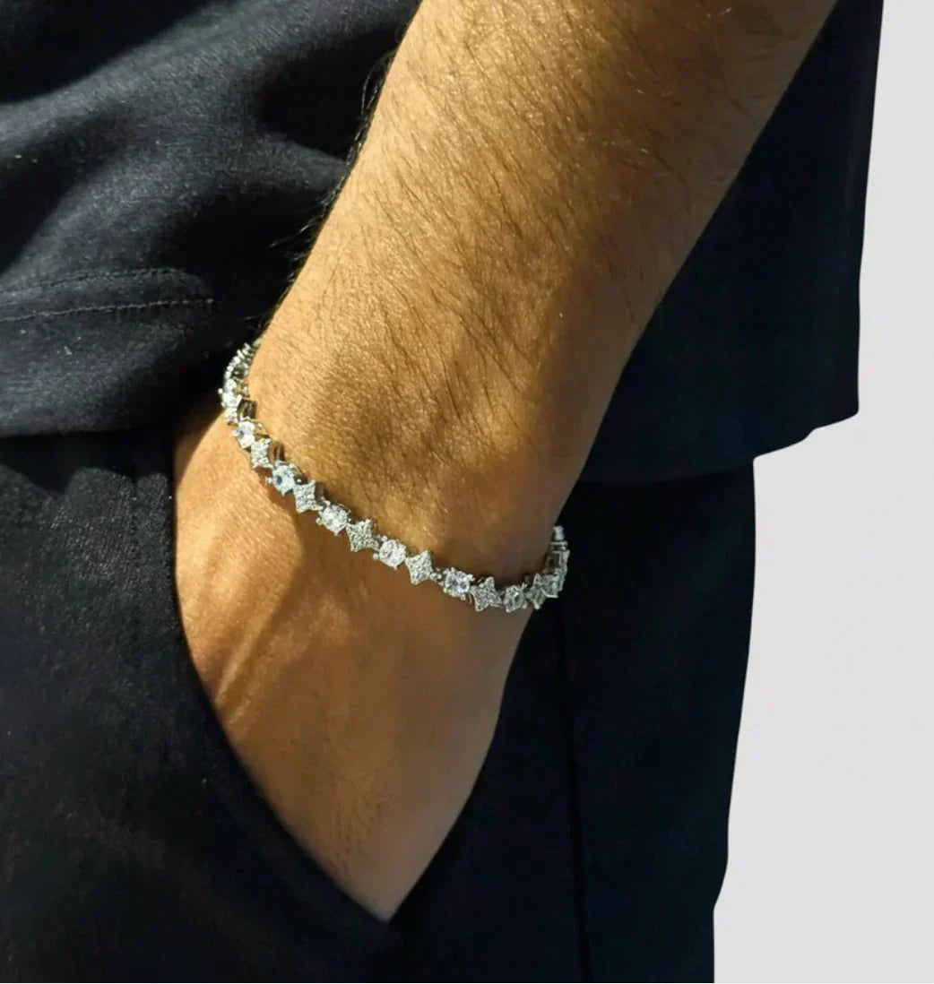 Moissanite Star Bracelet - Bracelet front view