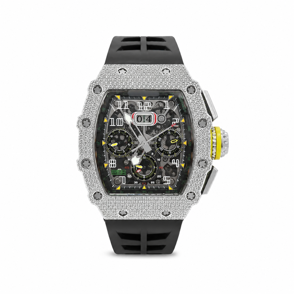 Moissanite Diamond Strap Watch with iced out band