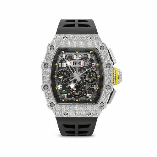 Moissanite Diamond Strap Watch with iced out band